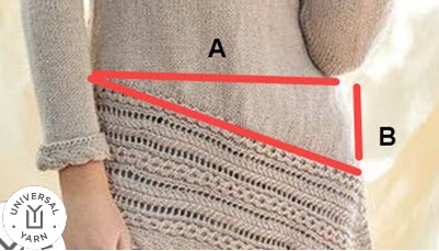 Asymmetric Hem for Machine Knitters